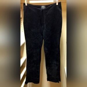 XOXO Genuine Suede Leather Black Pants Size 7